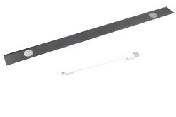 GoodHome Luminaire Pour Dressing<Réglette sous meuble Fiennes LED intégrée blanc neutre IP20 260lm 3.7W L.54xl.4,1xH.2cm noir