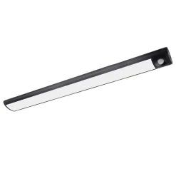 GoodHome Luminaire Pour Dressing<Réglette sous meuble Fiennes LED intégrée blanc neutre IP20 260lm 3.7W L.54xl.4,1xH.2cm noir