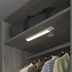 GoodHome Luminaire Pour Dressing<Réglette sous meuble Fiennes LED intégrée blanc neutre IP20 120lm 1.9W L.27xl.4,1xH.2cm blanc