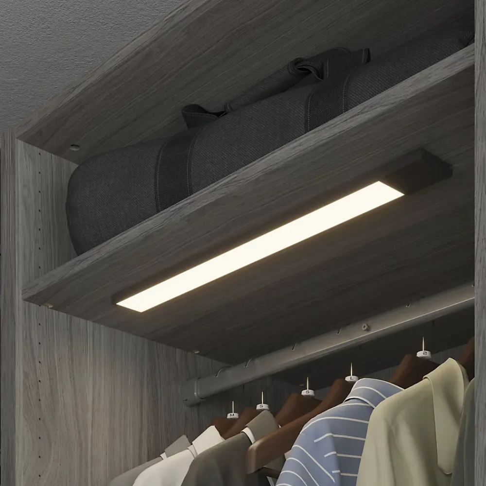 GoodHome Luminaire Pour Dressing<Réglette sous meuble Gamboa LED intégrée blanc neutre IP20 200lm 3.2W L.50xl.5xH.1cm noir