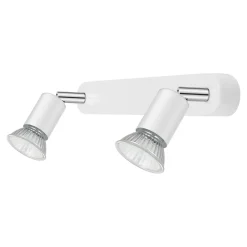 Hot Réglette spot 2 lumières GU10 7W Sasha blanc L.26 x L.4 x H.10.5 cm