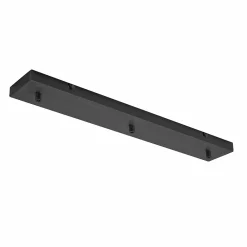 Best Gea Luce Rosace rectangulaire en métal Alice noire IP20 pour suspension - Socle plafond moderne, connexion centrale, installation facile
