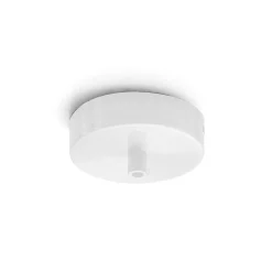 Clearance Gea Luce Rosace ronde en métal Alice IP20 blanche pour suspension - Socle de plafond moderne, connexion centrale, installation facile