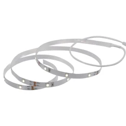 Clearance GoodHome Ruban lumineux à piles à détection Lacerda LED intégrée blanc neutre IP20 130lm 2W L.100cm blanc