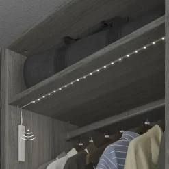 Clearance GoodHome Ruban lumineux à piles à détection Lacerda LED intégrée blanc neutre IP20 130lm 2W L.100cm blanc