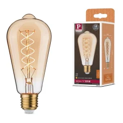Sale Paulmann Rustic Shine Standard 230 V Ampoules LED E27 Filament en forme de S 300lm 4,2W 1800K gradable Doré