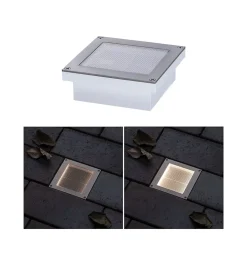 Clearance Paulmann Solar Encastré de sol LED Aron Détecteur de mouvement IP67 3000K 12lm Blanc