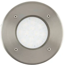 Clearance EGLO Spot à encastrer d'extérieur rond gris chromé LED integrée 230lm IP67 blanc chaud , Lamedo