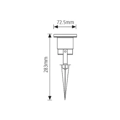 Vito Lighting Spot COB LED à piquer orientable 5W IP65 3000K
