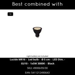 Clearance Lucide Spot de jardin TAYLOR en aluminium avec 1xGU10 - Blanc -