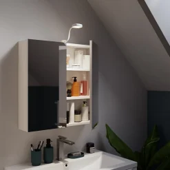 Clearance GoodHome Spot dessus de meuble blanc IP44 3W Hornbill