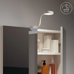 Clearance GoodHome Spot dessus de meuble blanc IP44 3W Hornbill