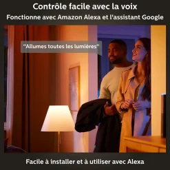 Best Philips Hue Spot encastré dimmable Bluetooth IP44 Rond GU10 350lm 5W multicolore