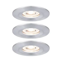 Sale Paulmann Spot encastré LED Nova Mini Coin Kit de base fixe IP44 rond 65mm Coin 3x4W 3x310lm 230V 2700K Alu tourné