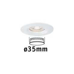 Best Paulmann Spot encastré LED Nova Mini Coin Luminaire individuel fixe IP44 rond 65mm Coin 4W 310lm 230V 2700K Blanc dépoli