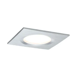 Paulmann Spot encastré LED Nova Plus Coin Kit de base fixe IP44 carré 78x78mm Coin 3x6W 3x470lm 230V gradable 2700K Alu tourné