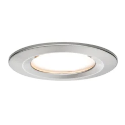 Best Paulmann Spot encastré LED 3-Step-Dim Nova Coin Kit de base fixe IP44 rond 78mm Coin 3x6W 3x470lm 230V gradable 2700K Acier brossé