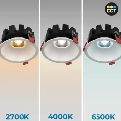 Alpinaluz Spot Encastrable<Spot encastré LED 20W, température de couleur réglable, rond, interrupteur à bouton-poussoir Osram et driver KGP, blanco