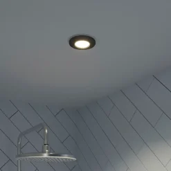 GoodHome Spot Encastrable|Spot Encastrable De Salle De Bains<Spot encastrable Burnell LED intégrée blanc neutre dimmable IP65 450lm 6.2W Ø8.5xH.4cm noir