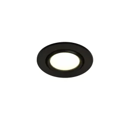 GoodHome Spot Encastrable|Spot Encastrable De Salle De Bains<Spot encastrable Burnell LED intégrée blanc neutre dimmable IP65 450lm 6.2W Ø8.5xH.4cm noir