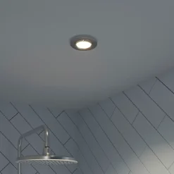 GoodHome Spot Encastrable|Spot Encastrable De Salle De Bains<Spot encastrable Burnell LED intégrée blanc neutre dimmable IP65 450lm 6.2W Ø8.5xH.4cm chrome