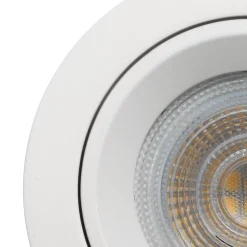 GoodHome Spot Encastrable|Spot Encastrable De Salle De Bains<Spot encastrable Caius GU10 blanc neutre IP44 345lm 4.7W Ø8.5xH.10.1cm blanc