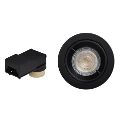 GoodHome Spot Encastrable|Spot Encastrable De Salle De Bains<Spot encastrable Caius GU10 blanc neutre IP44 345lm 4.7W Ø8.5xH.10.1cm noir