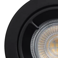GoodHome Spot Encastrable|Spot Encastrable De Salle De Bains<Spot encastrable Caius GU10 blanc neutre IP44 345lm 4.7W Ø8.5xH.10.1cm noir