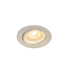 Sale GoodHome Spot encastrable Salk GU10 blanc chaud IP20 450lm 4.9W Ø8.5xH.9.4cm blanc