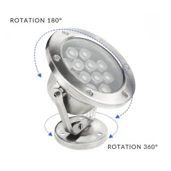 Silamp Spot À Encastrer Et À Piquer Extérieur<Spot Extérieur Orientable 6W IP68 DC24V - Blanc Neutre 4000K - 5500K -