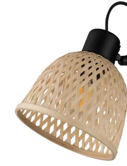 Outlet GoodHome Spot intérieur noir et aspect fibre naturelle E14 220 - 240 V Calume