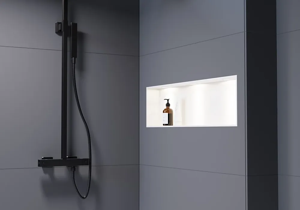 Bernstein Spot Encastrable De Salle De Bains<Spot LED encastrable avec cadre Blanc mat, lumière réglable blanc neutre - 45x22,3cm - IP65