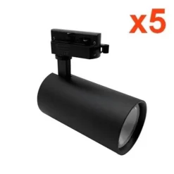 Silumen Spot Encastrable<Spot LED sur Rail - - 30W - Noir - Blanc Neutre 4200k - 5500k