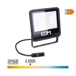 Outlet EDM Spot LED 50W 4000lm 4000K Lumière du Jour - Blackseries