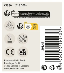 Paulmann Ampoule G4<Standard 12 V Culot à ergots LED G4 Kit de 3 3x200lm 3x1,8W 2700K Clair