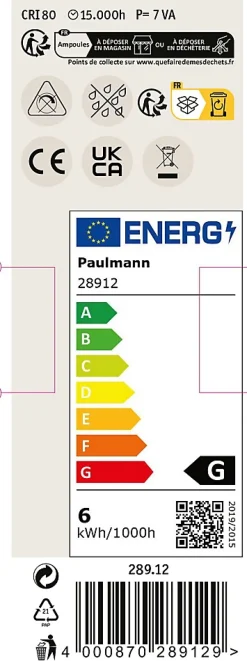 Paulmann Ampoule Pour Spot|Ampoule Gu5.3<Standard 12 V Réflecteur LED GU5,3 Kit de 3 3x450lm 3x6W 2700K Noir