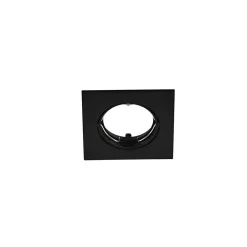 Best GoodHome Support carré pour spot encastrable Ares IP20 ⌀8,5xH.2,8cm métal noir