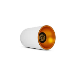 Outlet Miidex Lighting Support de Spot LED GU10 Cylindre Blanc/Doré IP20 96mm