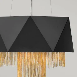 Sale Elstead Lighting Suspension à 6 lumières Elstead Zuma, noir satiné, or, E27