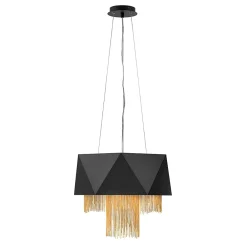 Sale Elstead Lighting Suspension à 6 lumières Elstead Zuma, noir satiné, or, E27