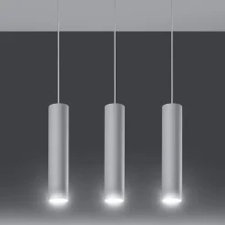 Silamp Suspension Et Lustre<Suspension 3 Lampes Blanc pour Ampoules GU10 -
