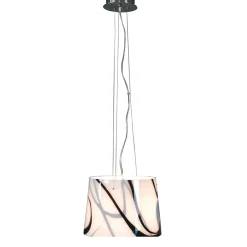 Outlet Näve Suspension en verre 'Mixture' en métal et verre blanc, E27, D: 29 cm