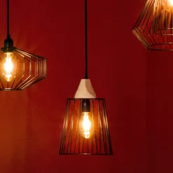 Atmosphera Créateur D'Intérieur Suspension Pour Salon<Suspension filaire Nut noire - métal D23 cm - Atmosphera