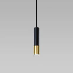 Silumen Suspension Lampe Noire Or pour Ampoule GU10 - - LED - Intérieur