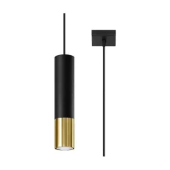 Silumen Suspension Lampe Noire Or pour Ampoule GU10 - - LED - Intérieur