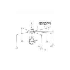 Best Fabas Luce Suspension LED Isabella 48W 3000K Dimmable d 350 cm Aluminium satiné - Variateur intelligent intégré