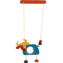 Best Näve Suspension pour enfants 'Kuh Emma' en bois coloré, E14, 37 cm de long