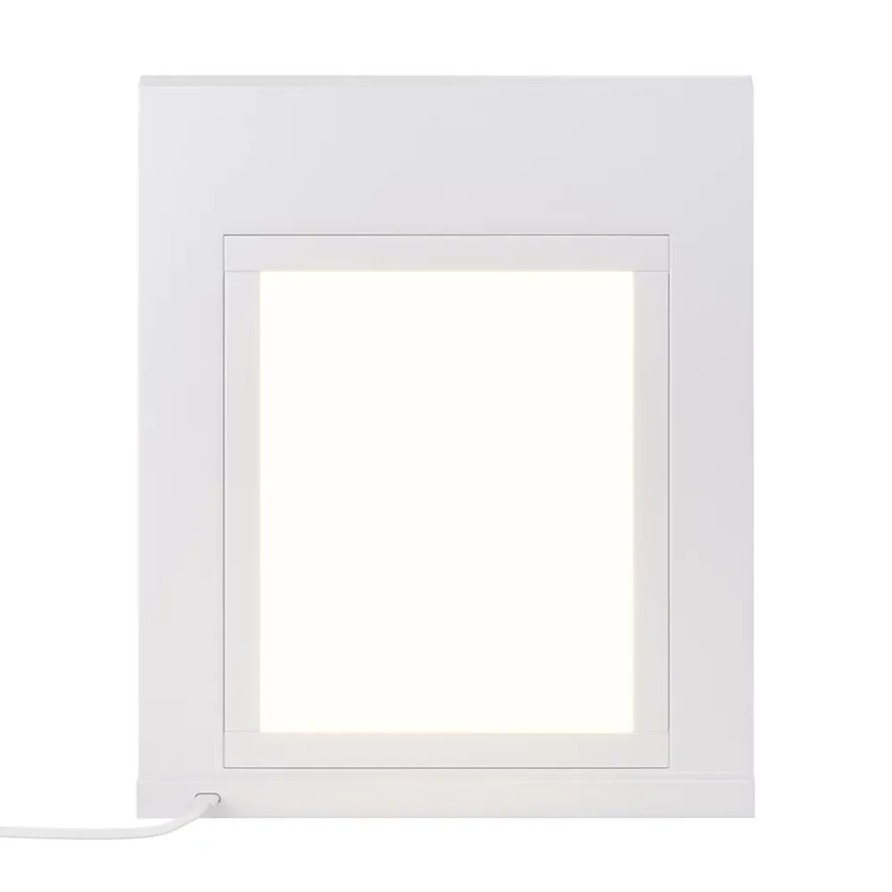 GoodHome Tablette Led Intégrée Sous-Meuble<Tablette avec LED integrées de dessous de meuble haut Caraway blanc l. 26,4 cm x L. 31,9 cm x H. 18,2 mm