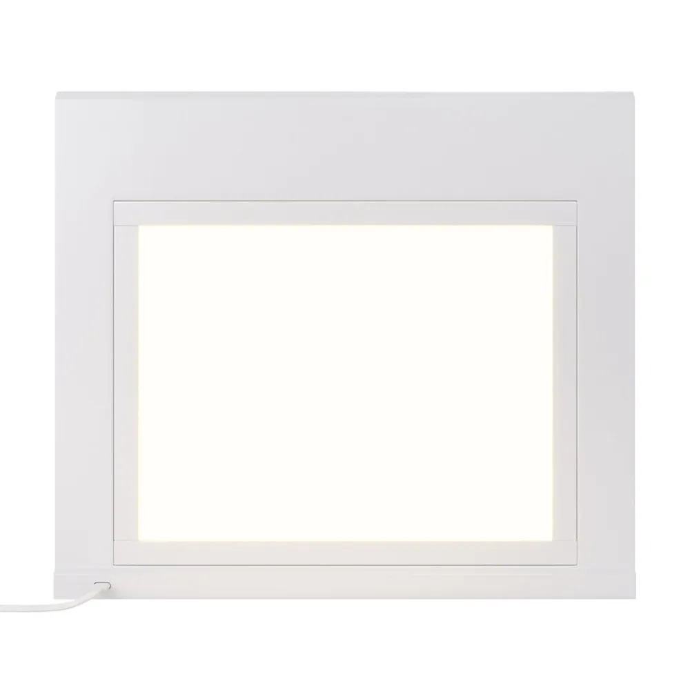 GoodHome Tablette Led Intégrée Sous-Meuble<Tablette avec LED integrées de dessous de meuble haut Caraway blanc l. 36,4 cm x L. 31,9 cm x H. 18,2 mm