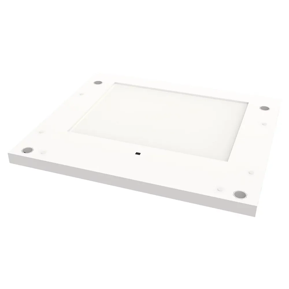 GoodHome Tablette Led Intégrée Sous-Meuble<Tablette avec LED integrées de dessous de meuble haut Caraway blanc l. 36,4 cm x L. 31,9 cm x H. 18,2 mm